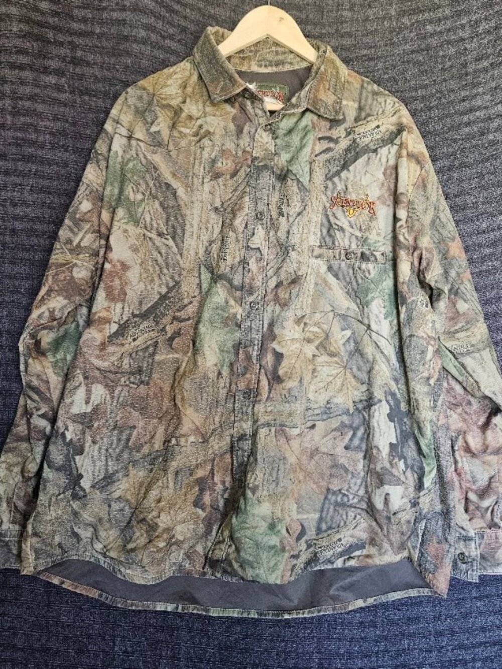 Vtg ScentLok Hunting Shirt 2XL Realtree Advantage Timber Camo Button Up Jacket